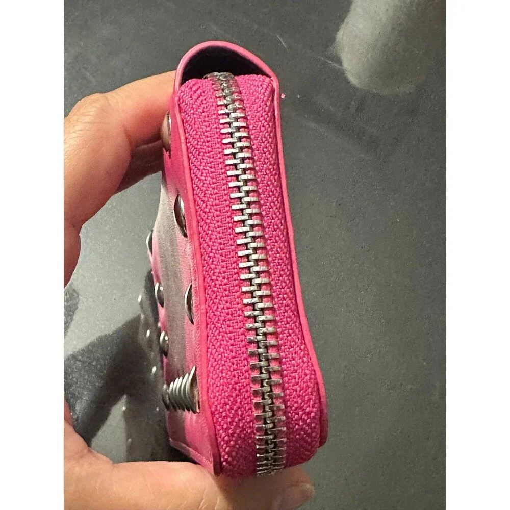 Love Moschino Never Used Wallet Dark Pink Studded